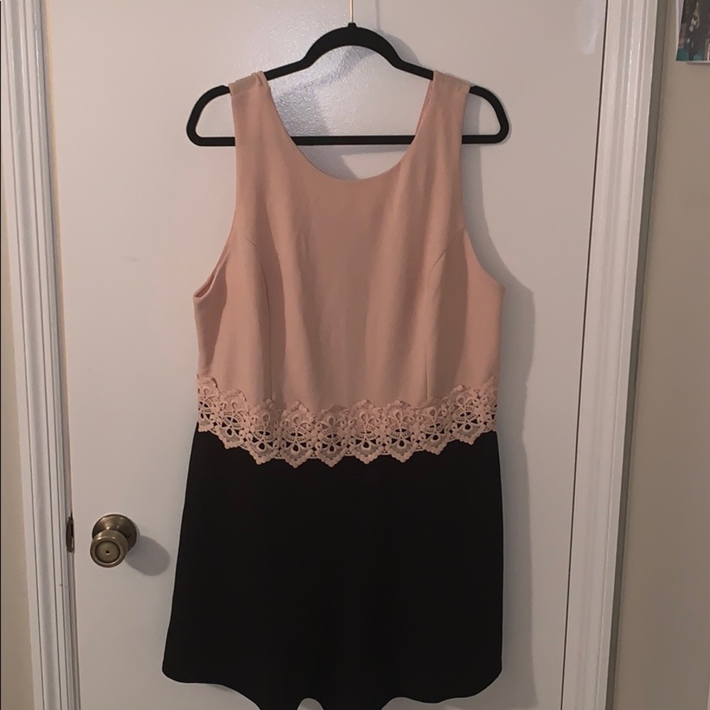 Pink and Black Romper